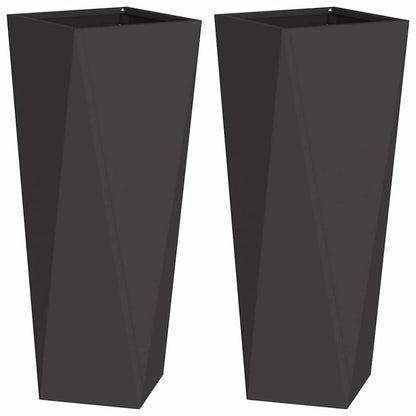 Planter Steel 2 Width 30 cm Black