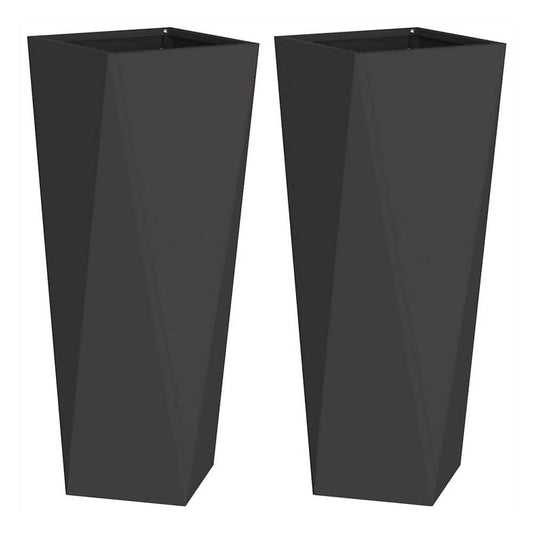 Planter Steel 2 Width 30 cm Black