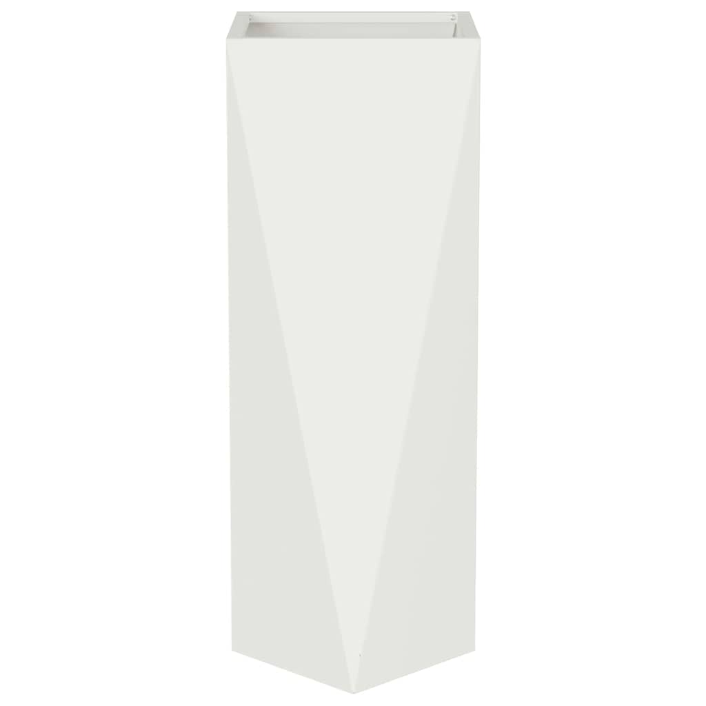 vidaXL Planter White 30 x 30 x 75 cm Steel 5
