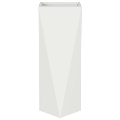 vidaXL Planter White 30 x 30 x 75 cm Steel 5