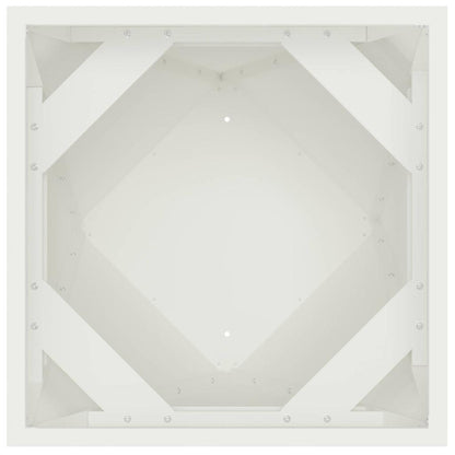 vidaXL Planter White 30 x 30 x 75 cm Steel 6