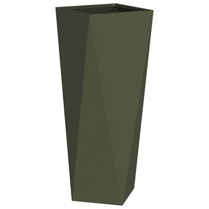 vidaXL Planter Olive Green 30 x 30 x 75 cm Steel 2