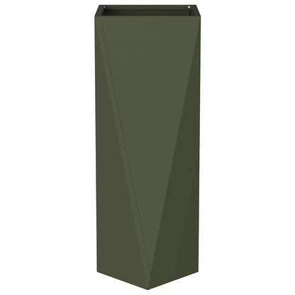 vidaXL Planter Olive Green 30 x 30 x 75 cm Steel 5