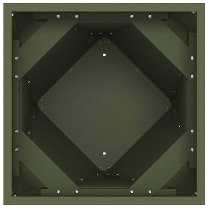 vidaXL Planter Olive Green 30 x 30 x 75 cm Steel 6