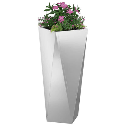 vidaXL Planter Silver 30 x 30 x 75 cm Galvanised Steel 3