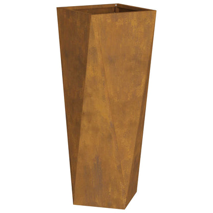 vidaXL Planter 2 pcs Rusty 30 x 30 x 75 cm Weathering Steel 2