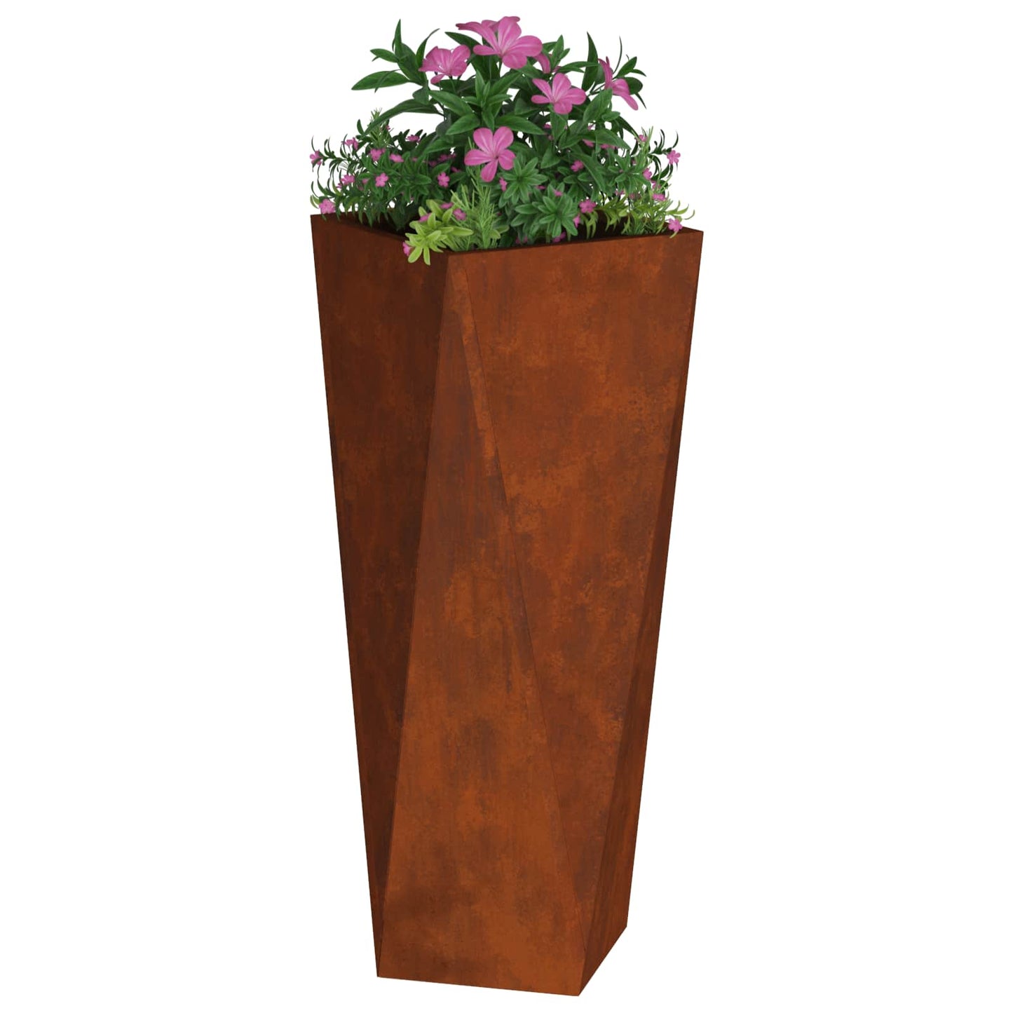 vidaXL Planter 2 pcs Rusty 30 x 30 x 75 cm Weathering Steel 3