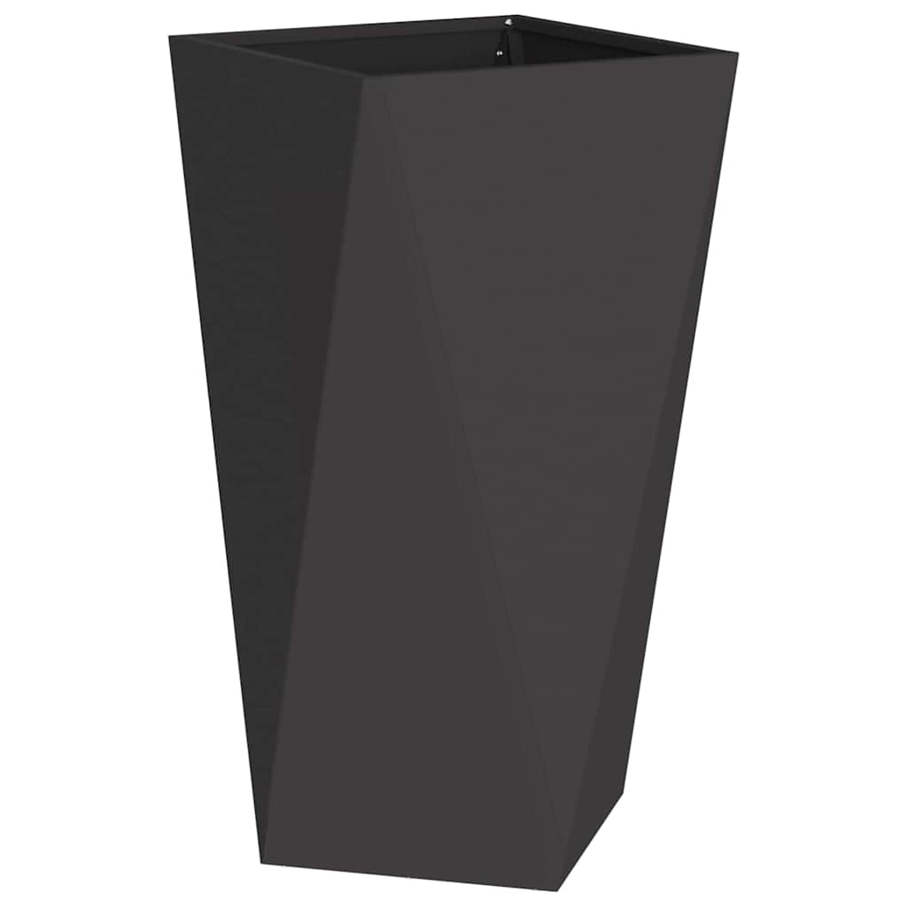 vidaXL Planter Black 40 x 40 x 75 cm Steel 2