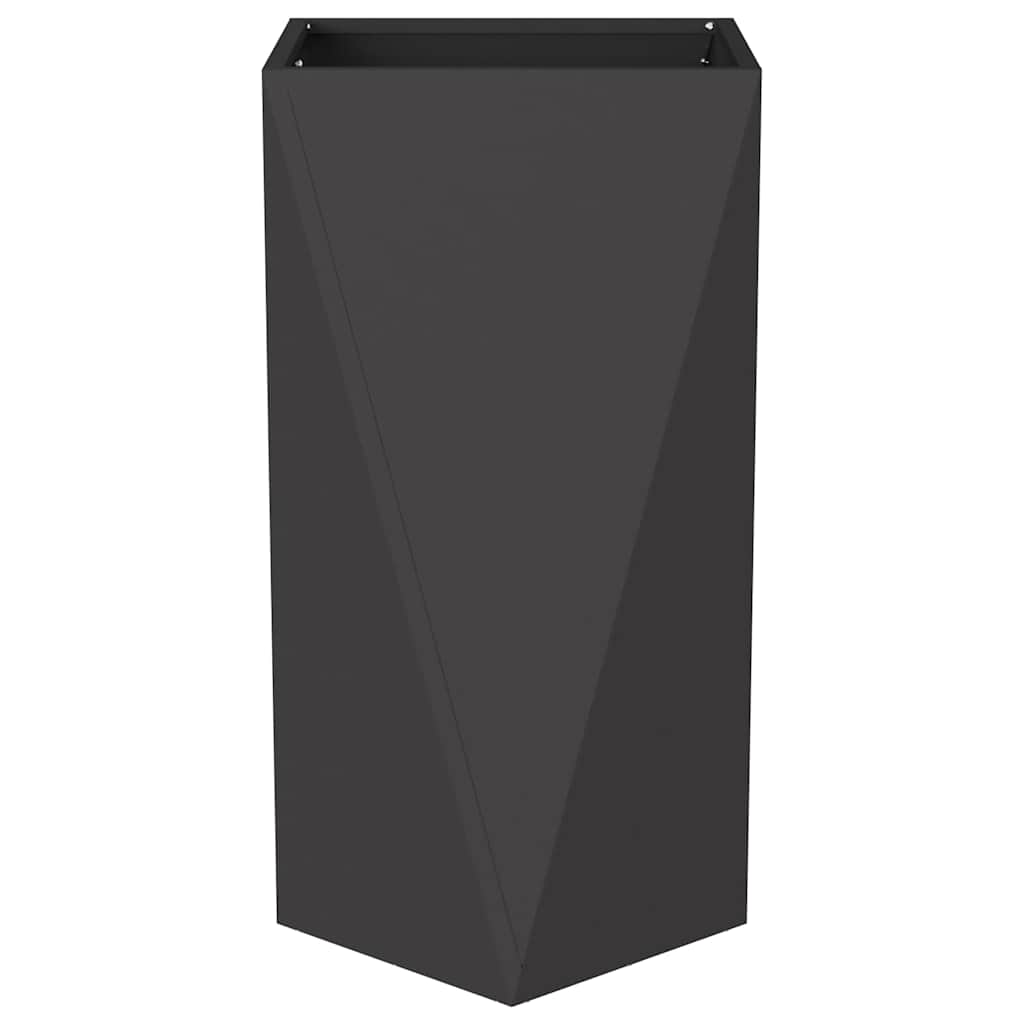 vidaXL Planter Black 40 x 40 x 75 cm Steel 5