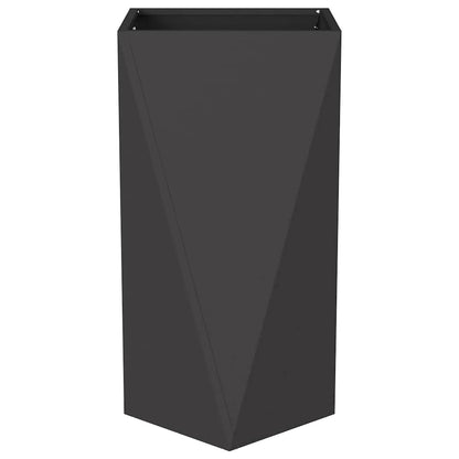 vidaXL Planter Black 40 x 40 x 75 cm Steel 5