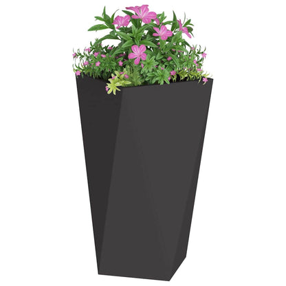vidaXL Planter Black 40 x 40 x 75 cm Steel 3