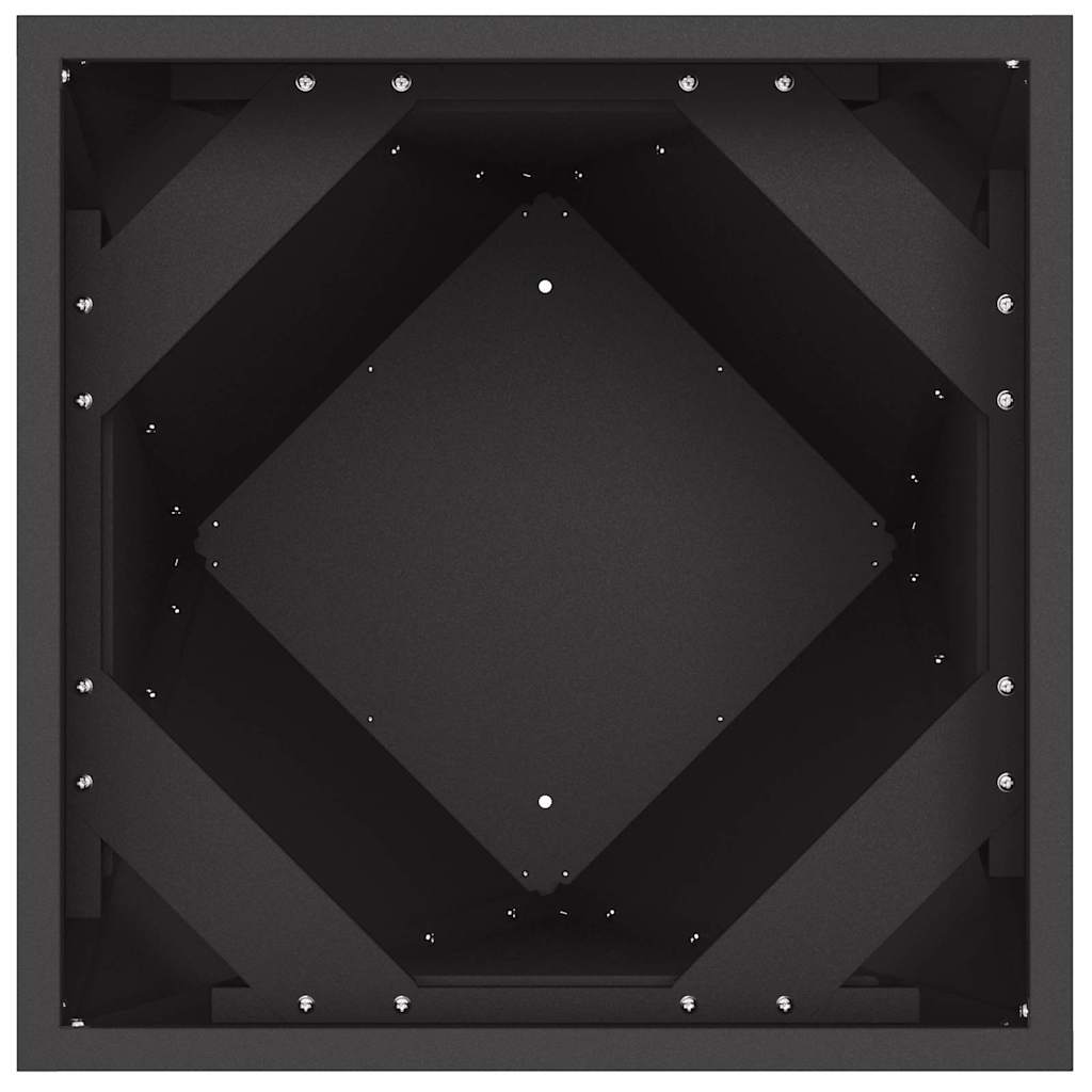 vidaXL Planter Black 40 x 40 x 75 cm Steel 6