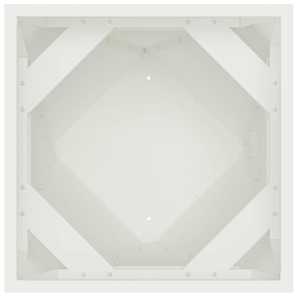 vidaXL Planter White 40 x 40 x 75 cm Steel 6