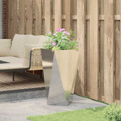 vidaXL Planter Silver 40 x 40 x 75 cm Galvanised Steel 4