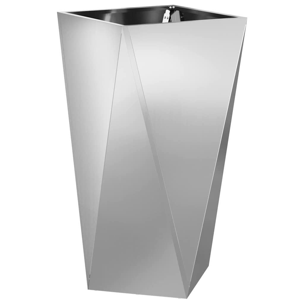 vidaXL Planter Silver 40 x 40 x 75 cm Galvanised Steel 2