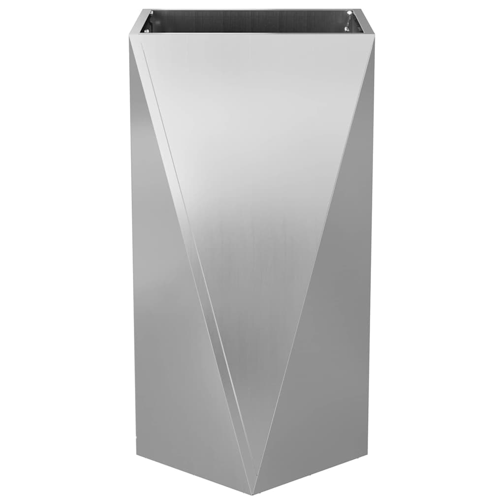 vidaXL Planter Silver 40 x 40 x 75 cm Galvanised Steel 5