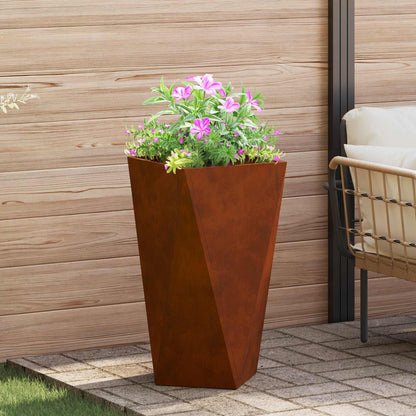 vidaXL Planter Rusty 40 x 40 x 75 cm Weathering Steel 1