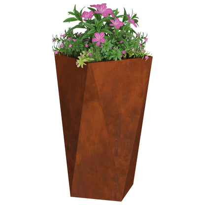 vidaXL Planter Rusty 40 x 40 x 75 cm Weathering Steel 3