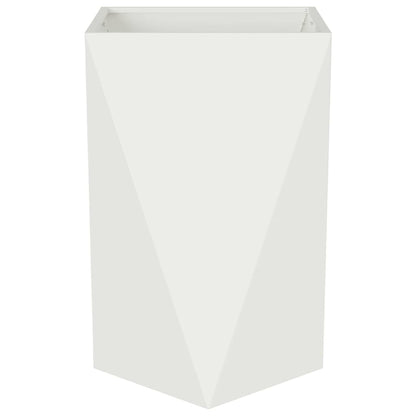 vidaXL Planter White 50 x 50 x 75 cm Steel 5