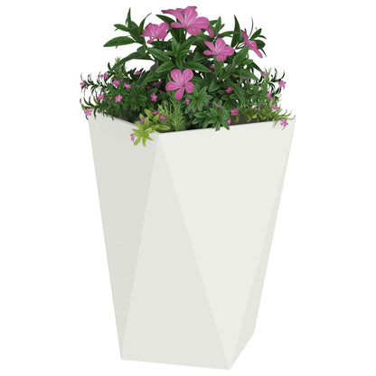 vidaXL Planter White 50 x 50 x 75 cm Steel 3