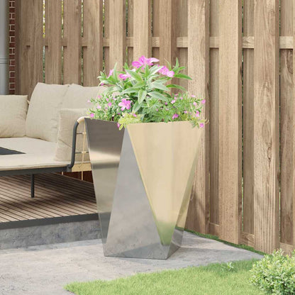 vidaXL Planter Silver 50 x 50 x 75 cm Galvanised Steel 4