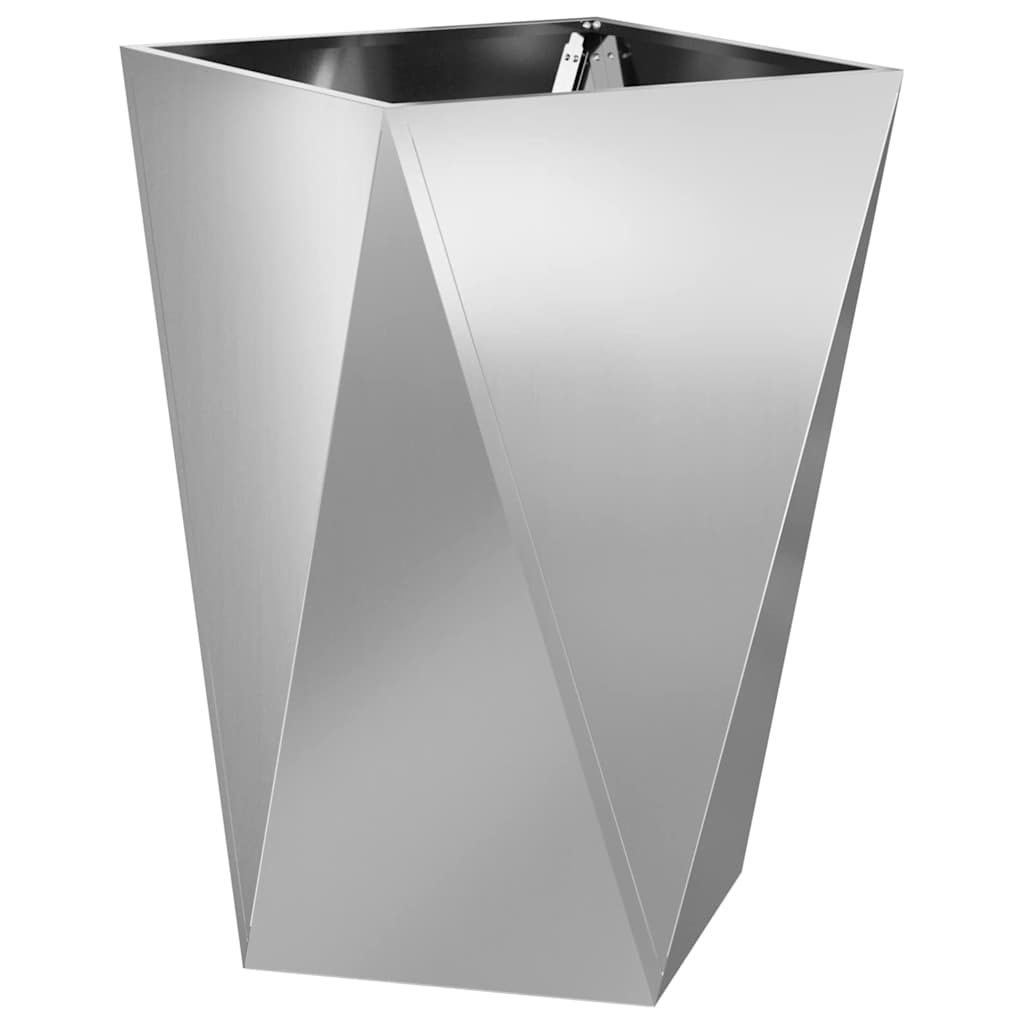 vidaXL Planter Silver 50 x 50 x 75 cm Galvanised Steel 2