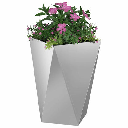 vidaXL Planter Silver 50 x 50 x 75 cm Galvanised Steel 3