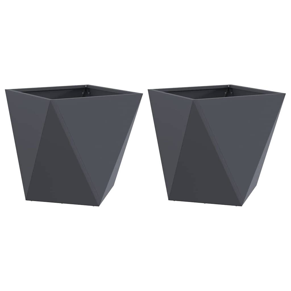 Planter Steel 2 Width 40 cm Anthracite 40 cm