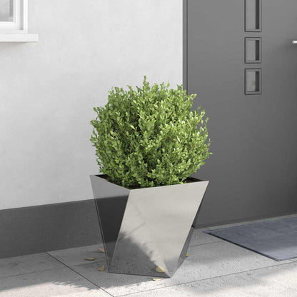 vidaXL Planter Silver 40 x 40 x 40 cm Stainless Steel 4