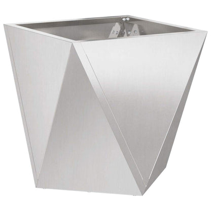 vidaXL Planter Silver 40 x 40 x 40 cm Stainless Steel 2