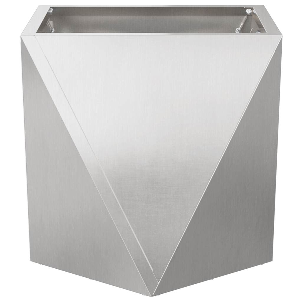 vidaXL Planter Silver 40 x 40 x 40 cm Stainless Steel 5