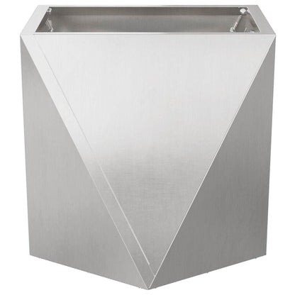 vidaXL Planter Silver 40 x 40 x 40 cm Stainless Steel 5