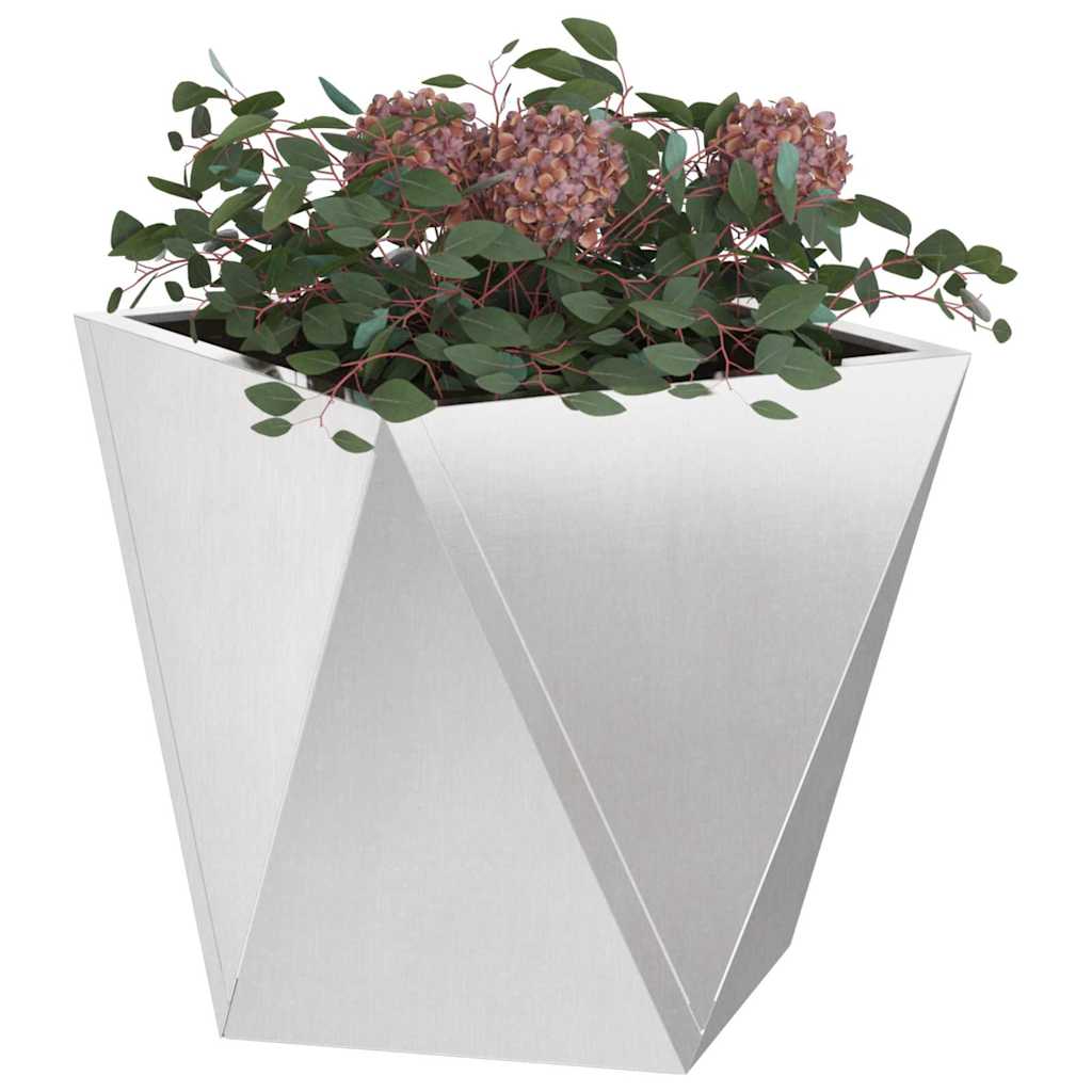 vidaXL Planter Silver 40 x 40 x 40 cm Stainless Steel 3