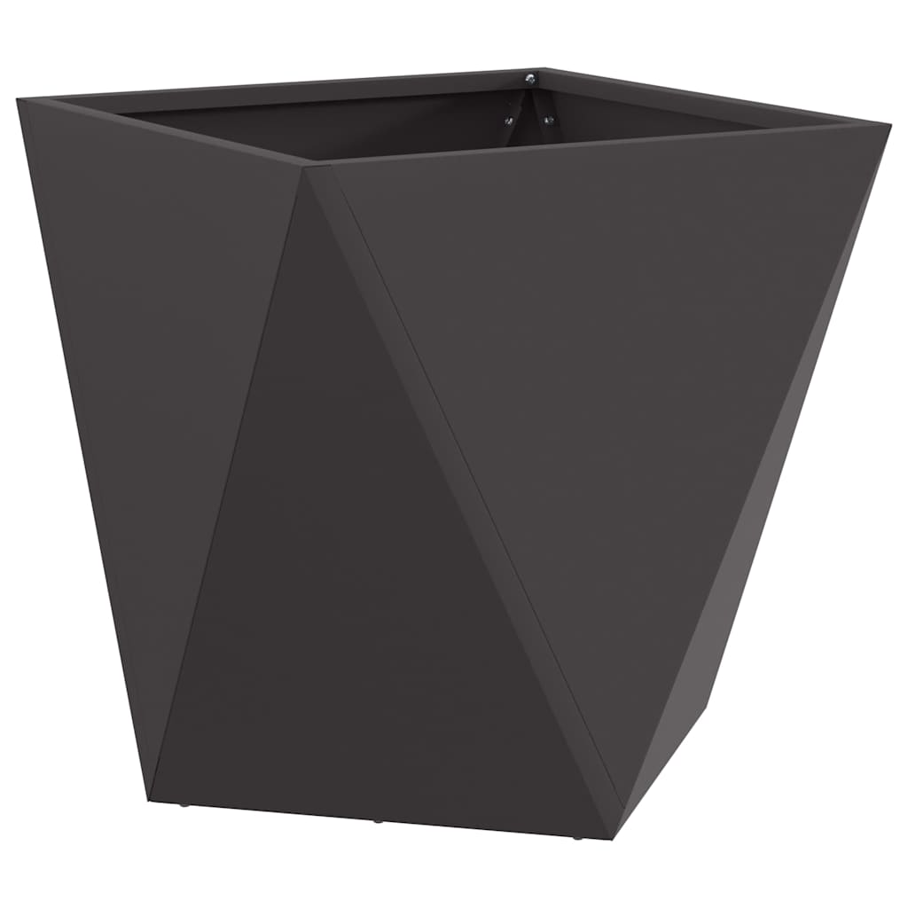 vidaXL Planter 2 pcs Black 50 x 50 x 50 cm Steel 5