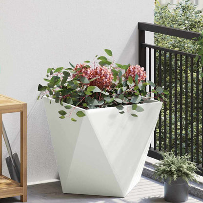 vidaXL Planter White 50 x 50 x 50 cm Steel 1
