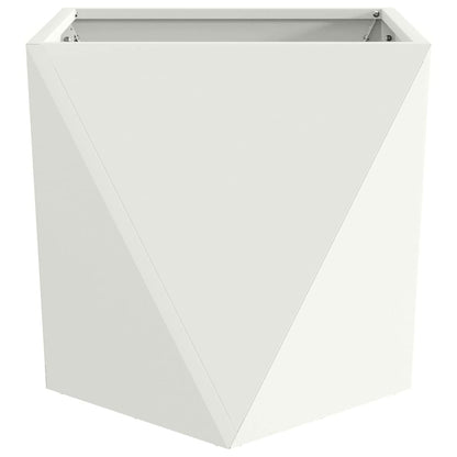 vidaXL Planter White 50 x 50 x 50 cm Steel 5