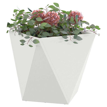 vidaXL Planter White 50 x 50 x 50 cm Steel 3