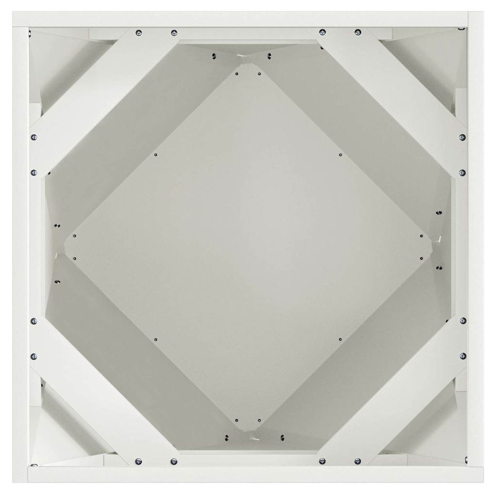 vidaXL Planter White 50 x 50 x 50 cm Steel 6