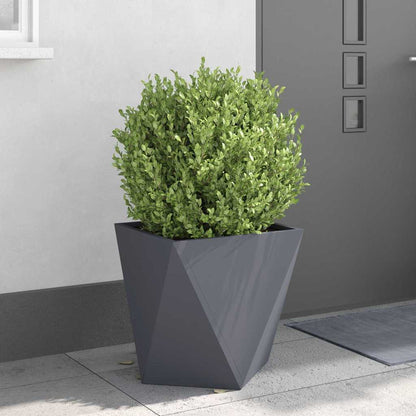 vidaXL Planter 2 pcs Anthracite 50 x 50 x 50 cm Steel 4