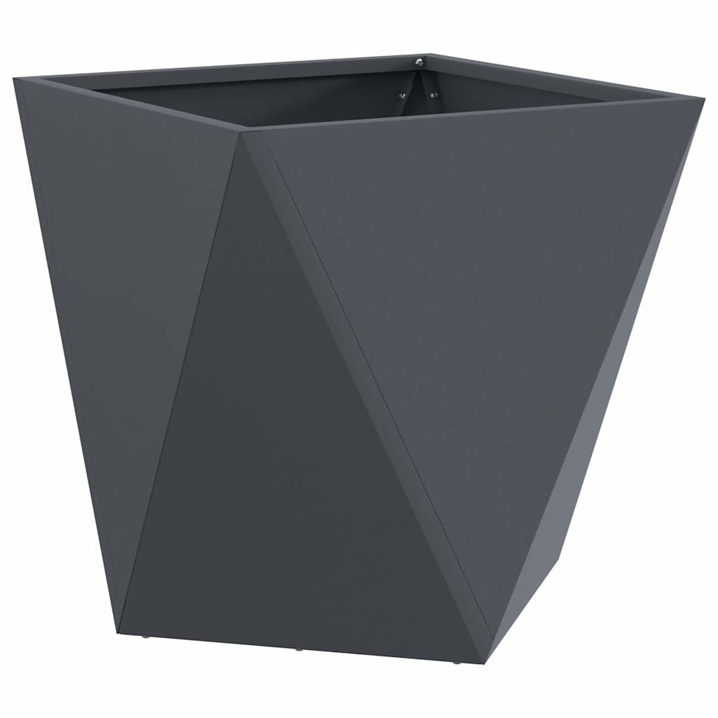 vidaXL Planter 2 pcs Anthracite 50 x 50 x 50 cm Steel 5
