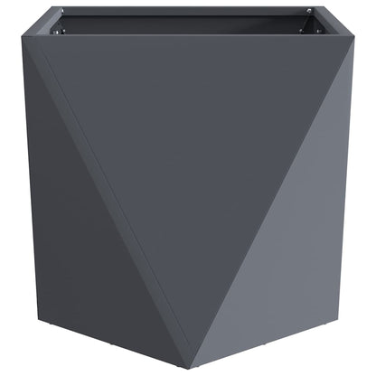 vidaXL Planter 2 pcs Anthracite 50 x 50 x 50 cm Steel 6