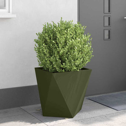 vidaXL Planter Olive Green 50 x 50 x 50 cm Steel 4