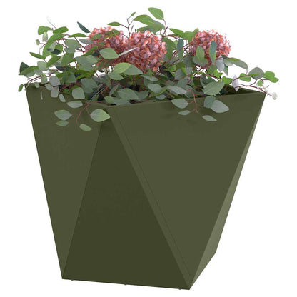 vidaXL Planter Olive Green 50 x 50 x 50 cm Steel 3