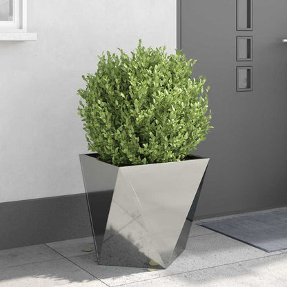 vidaXL Planter 2 pcs Silver 50 x 50 x 50 cm Galvanised Steel 4