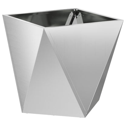 vidaXL Planter 2 pcs Silver 50 x 50 x 50 cm Galvanised Steel 5