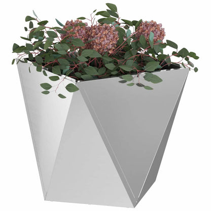 vidaXL Planter 2 pcs Silver 50 x 50 x 50 cm Galvanised Steel 3