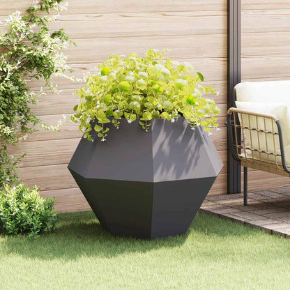 vidaXL Planter Black 100 x 100 x 80 cm Steel 1