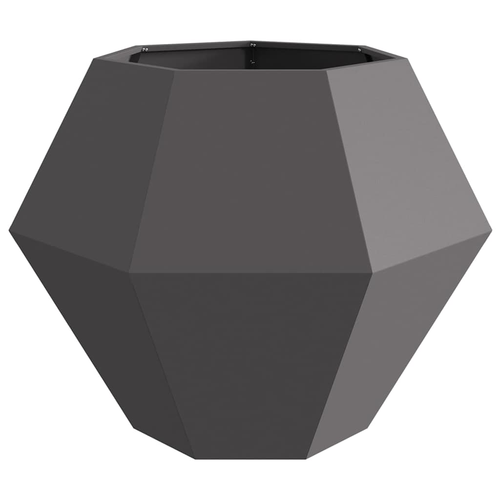 vidaXL Planter Black 100 x 100 x 80 cm Steel 5