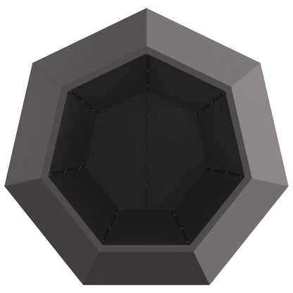 vidaXL Planter Black 100 x 100 x 80 cm Steel 6