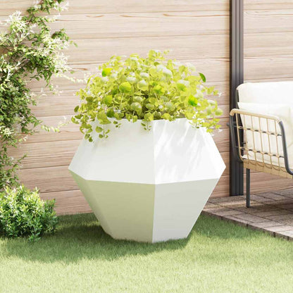vidaXL Planter White 100 x 100 x 80 cm Steel 1